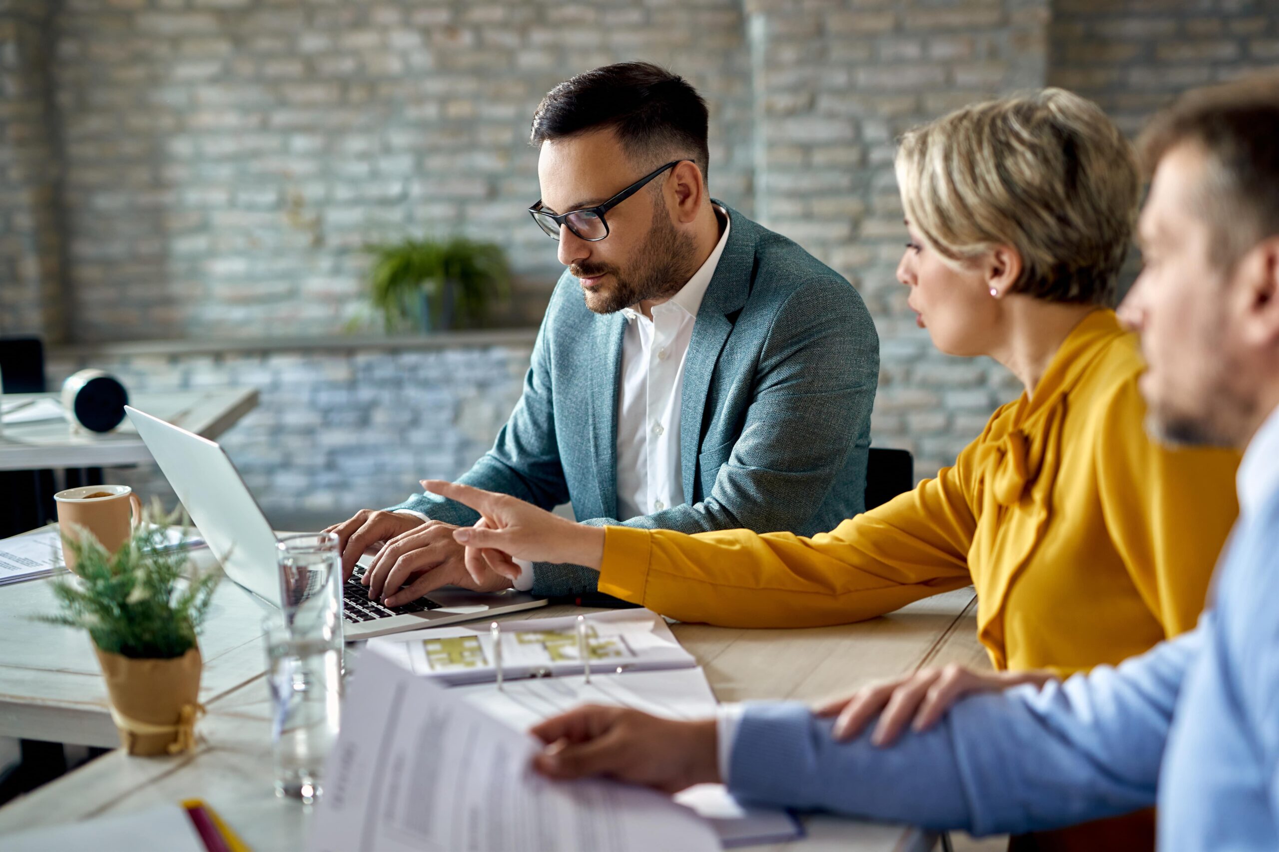 financial advisor having meeting